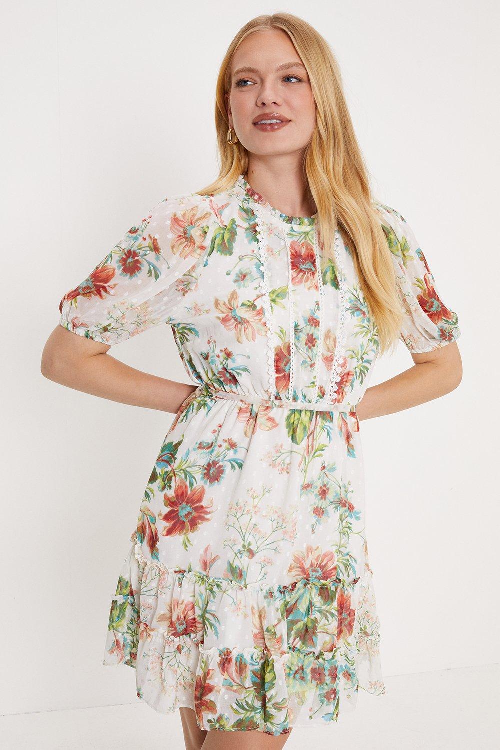 Oasis chiffon store skater dress