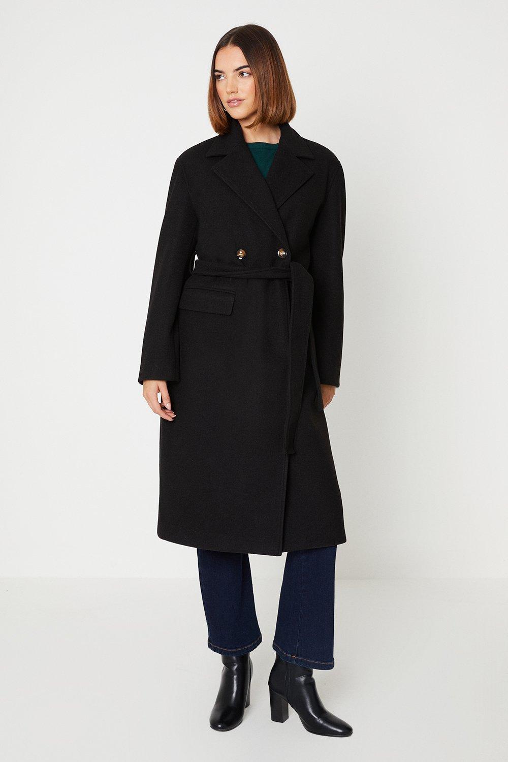 Oasis black 2025 wrap coat