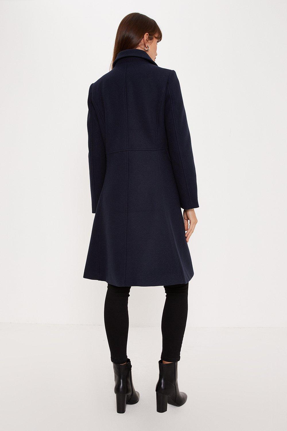 Oasis navy coat sale