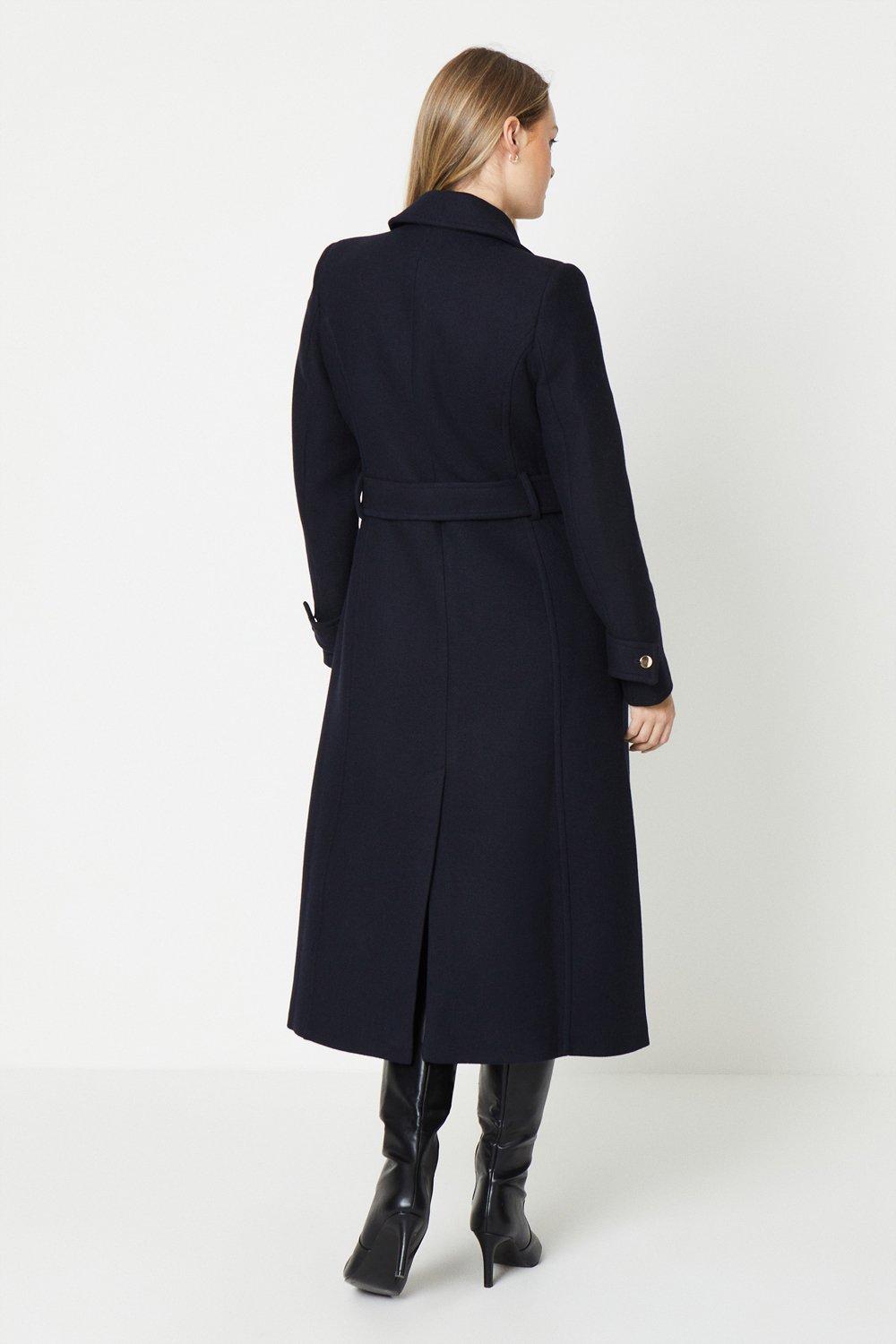 Oasis panel 2025 fitted coat navy