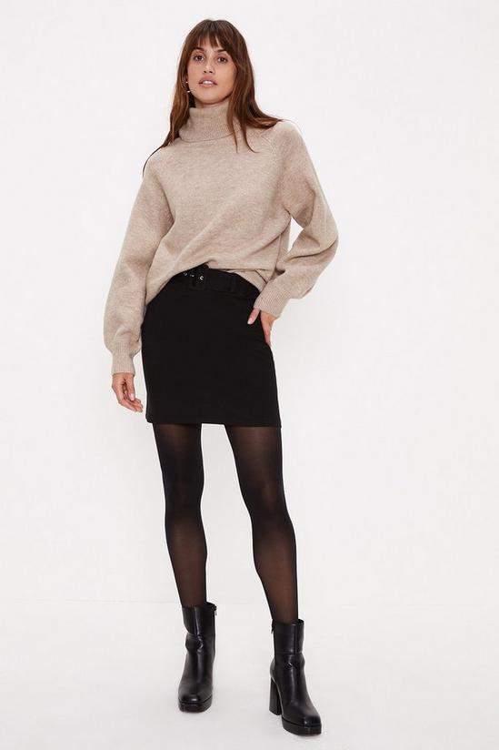 Oasis Premium Ponte Belted Mini Skirt 2