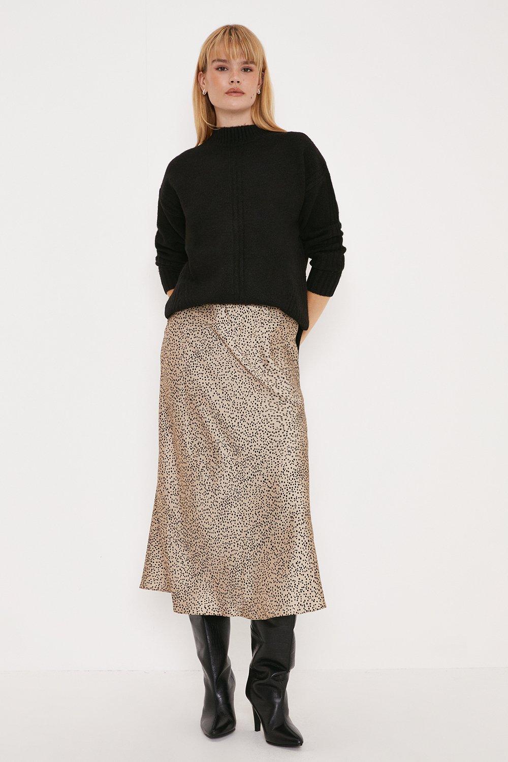 Animal print midi outlet skirt xl