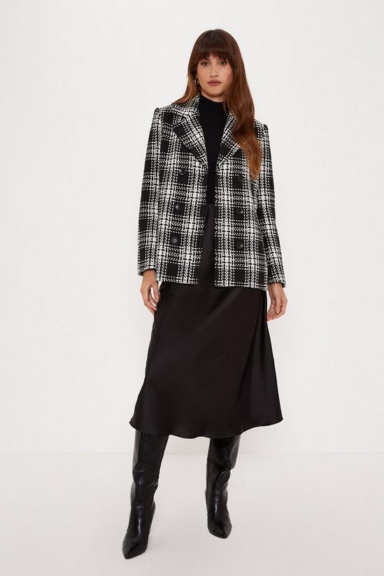 Oasis Textured Check Peacoat 2
