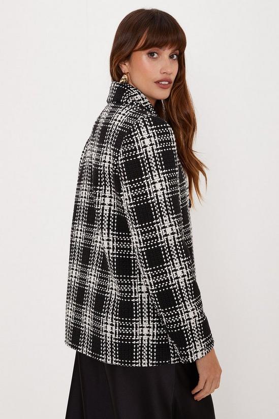 Oasis Textured Check Peacoat 3