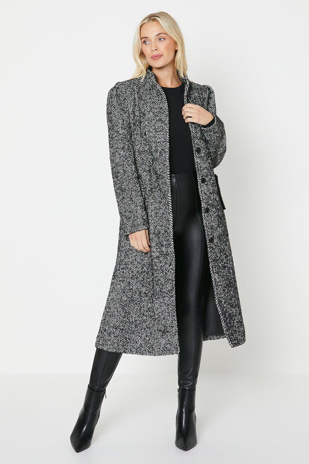 Oasis ash funnel top neck coat