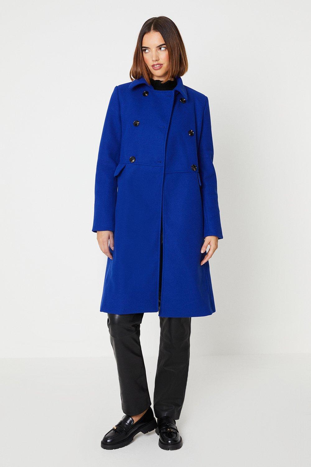 Oasis blue hazel panel fitted outlet coat