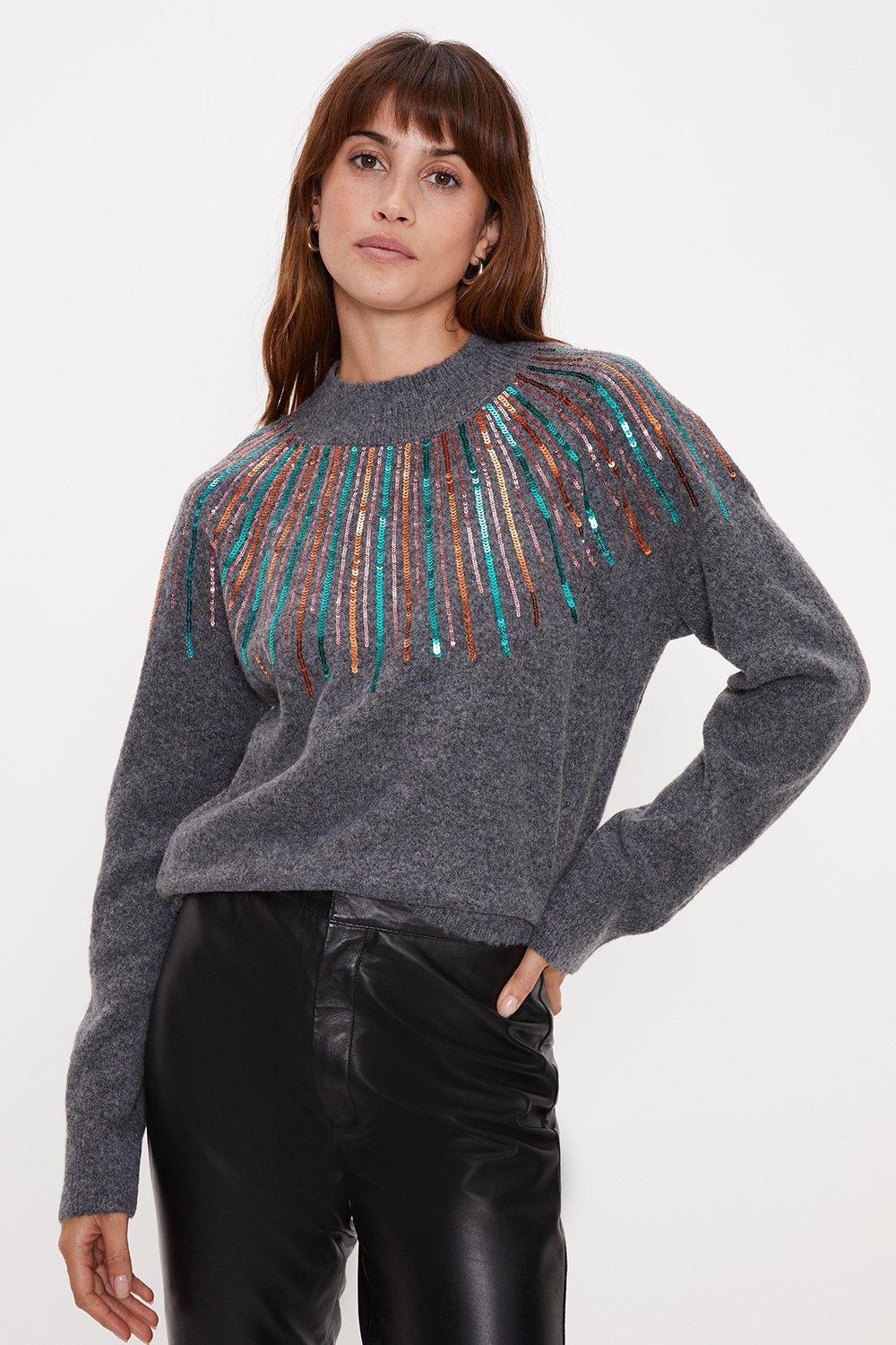 Oasis sophie sequin on sale jumper