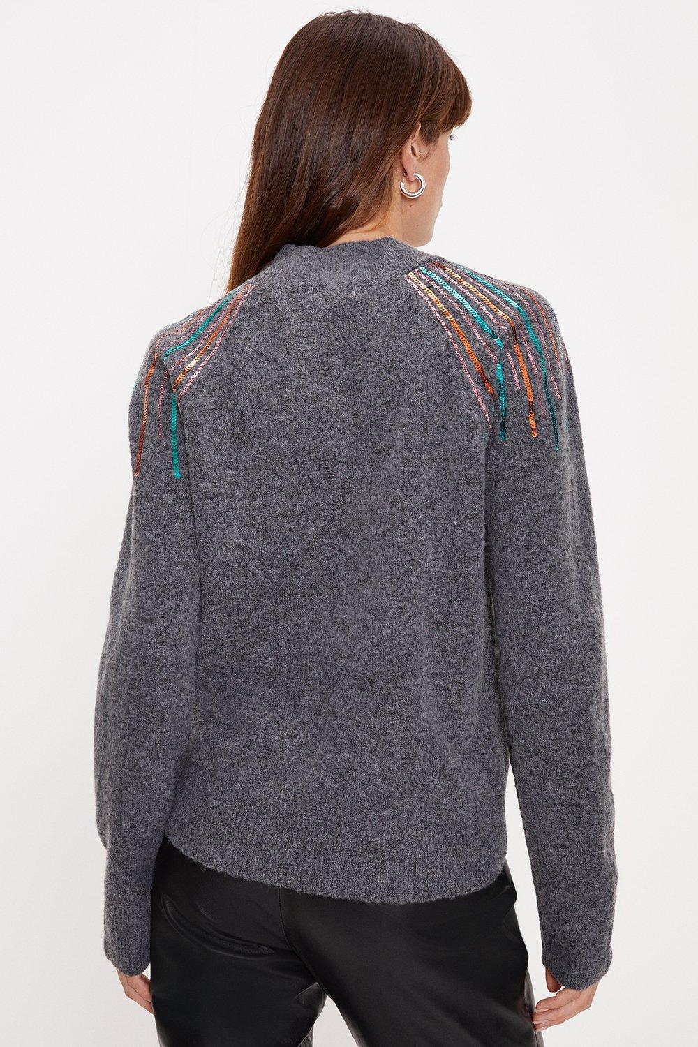 Oasis ava shop sequin yarn jumper