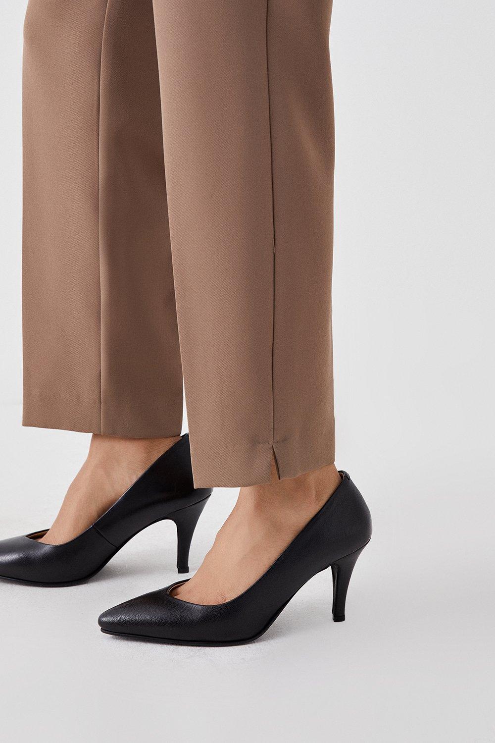 Heels Leather Pointed Court Shoes Oasis