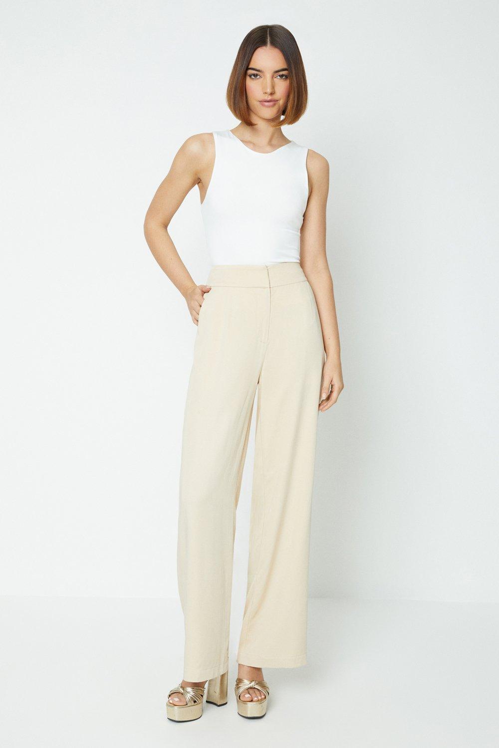 Wide Leg Twill Relaxed Trouser
