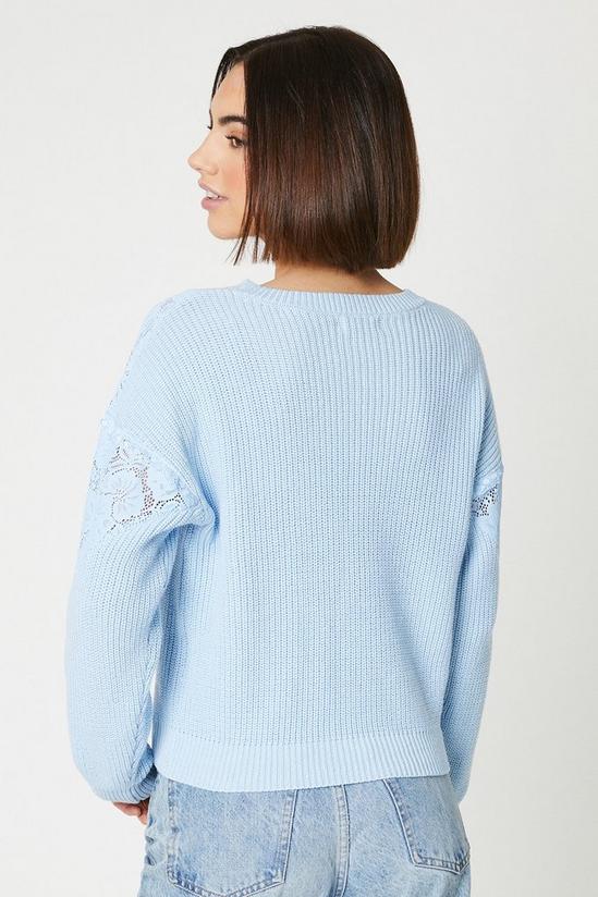 Oasis Lace Insert Ribbed Sweater 3