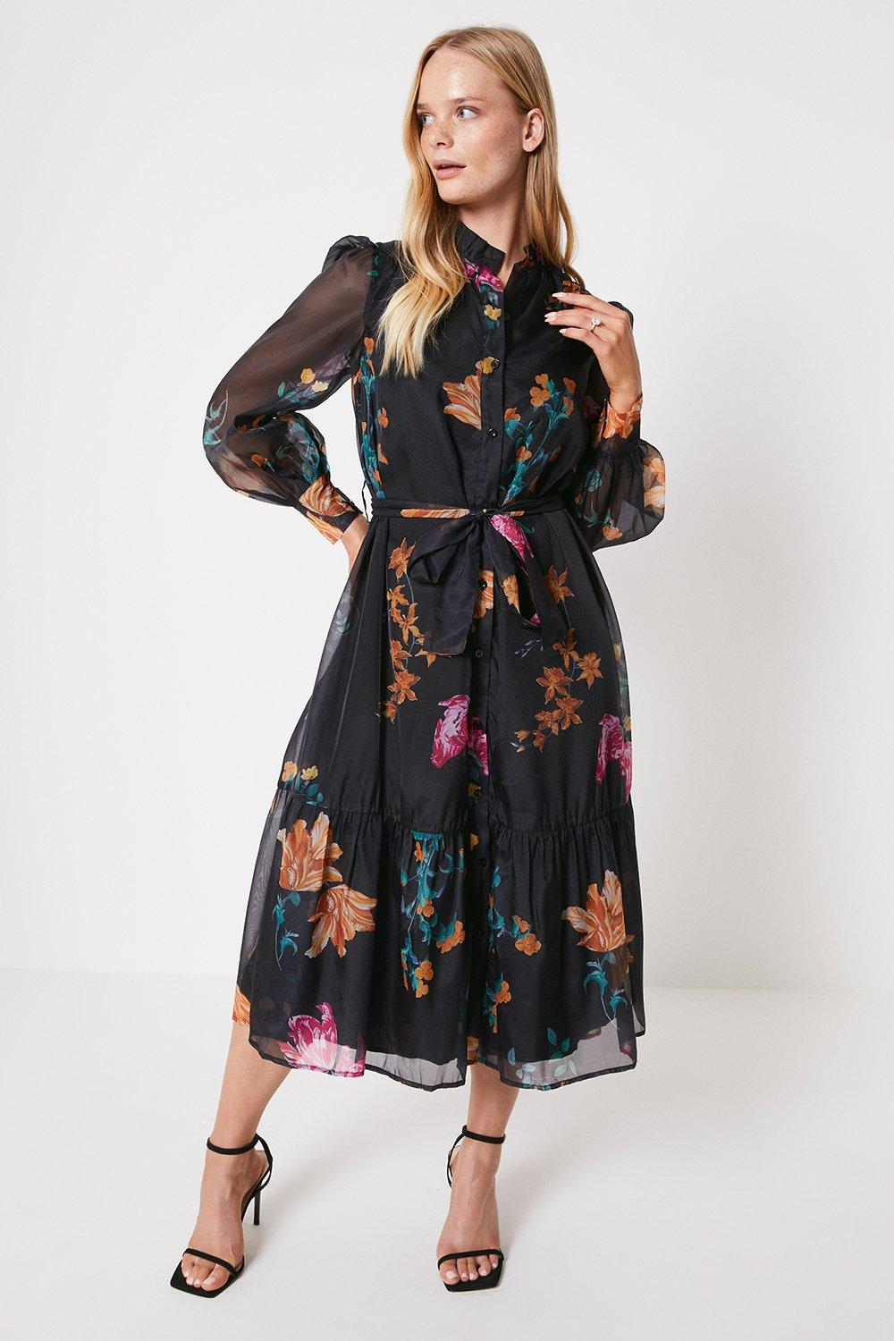 Oasis tropical hotsell midi shirt dress