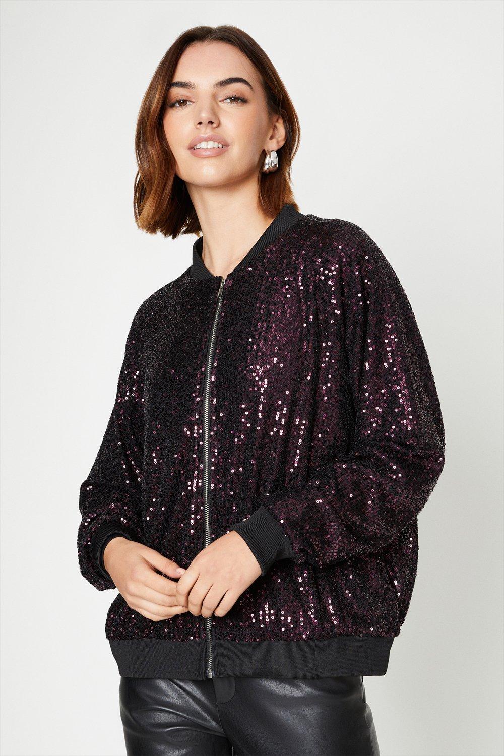 Black sequin clearance jacket forever 21