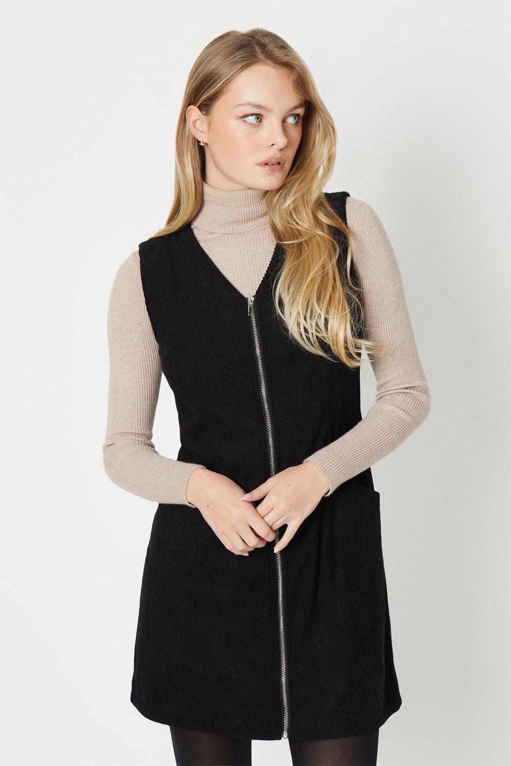 Zip front jumper store dress