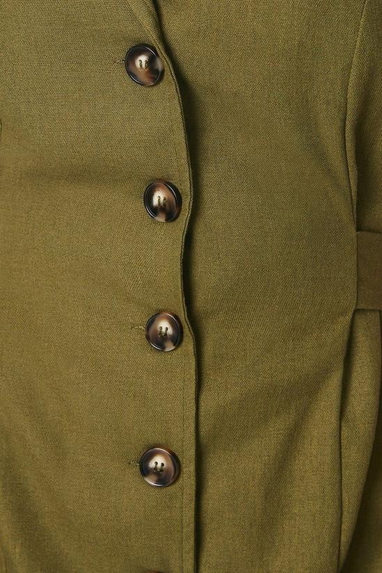 Oasis Tie Waist Sleeveless Shirt Midi Dress 5
