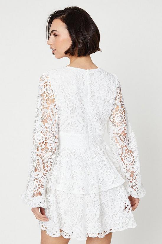 Oasis Occasion Lace Tiered Mini Dress 3