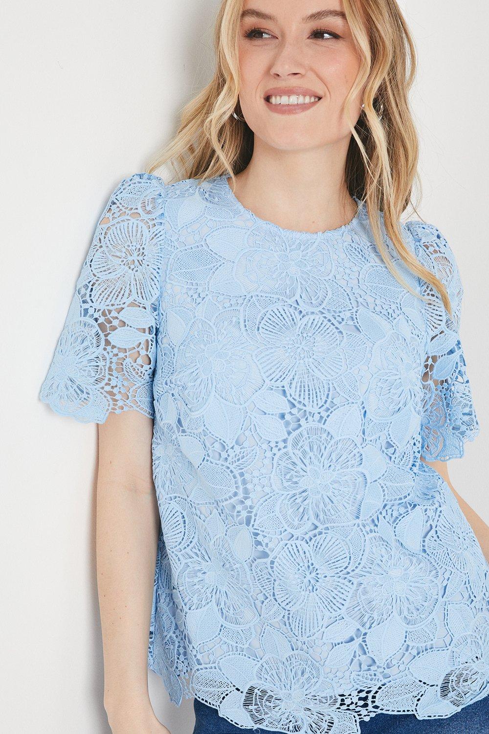 Occasion Lace Scallop Topblue