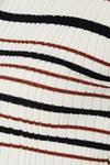 Oasis Petite Contrast Frill Stripe Knitted Midi Dress thumbnail 4