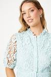 Oasis Puff Sleeve Lace Midi Shirt Dress thumbnail 2