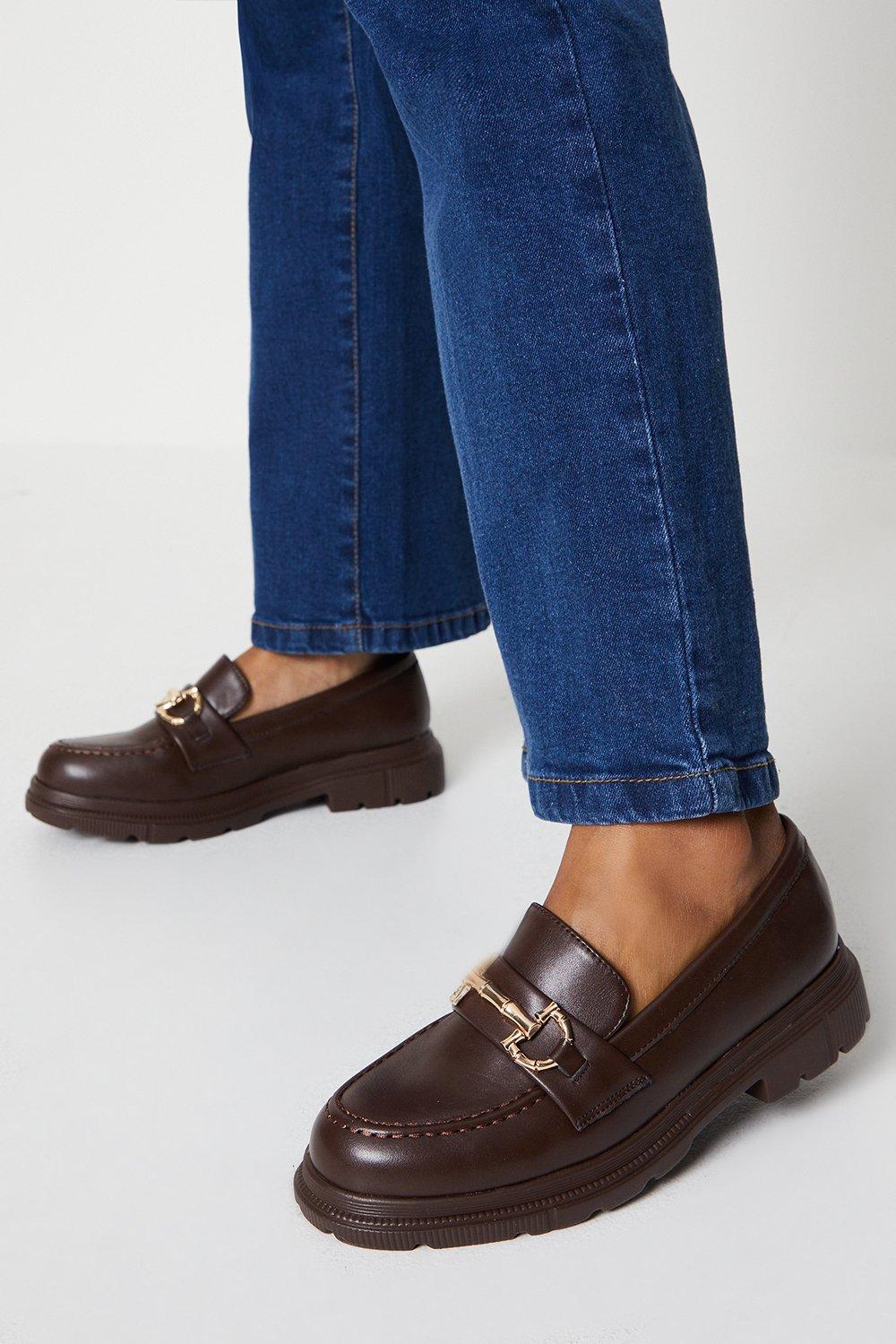 Bethany Chunky Snaffle Detail Loafersbrown