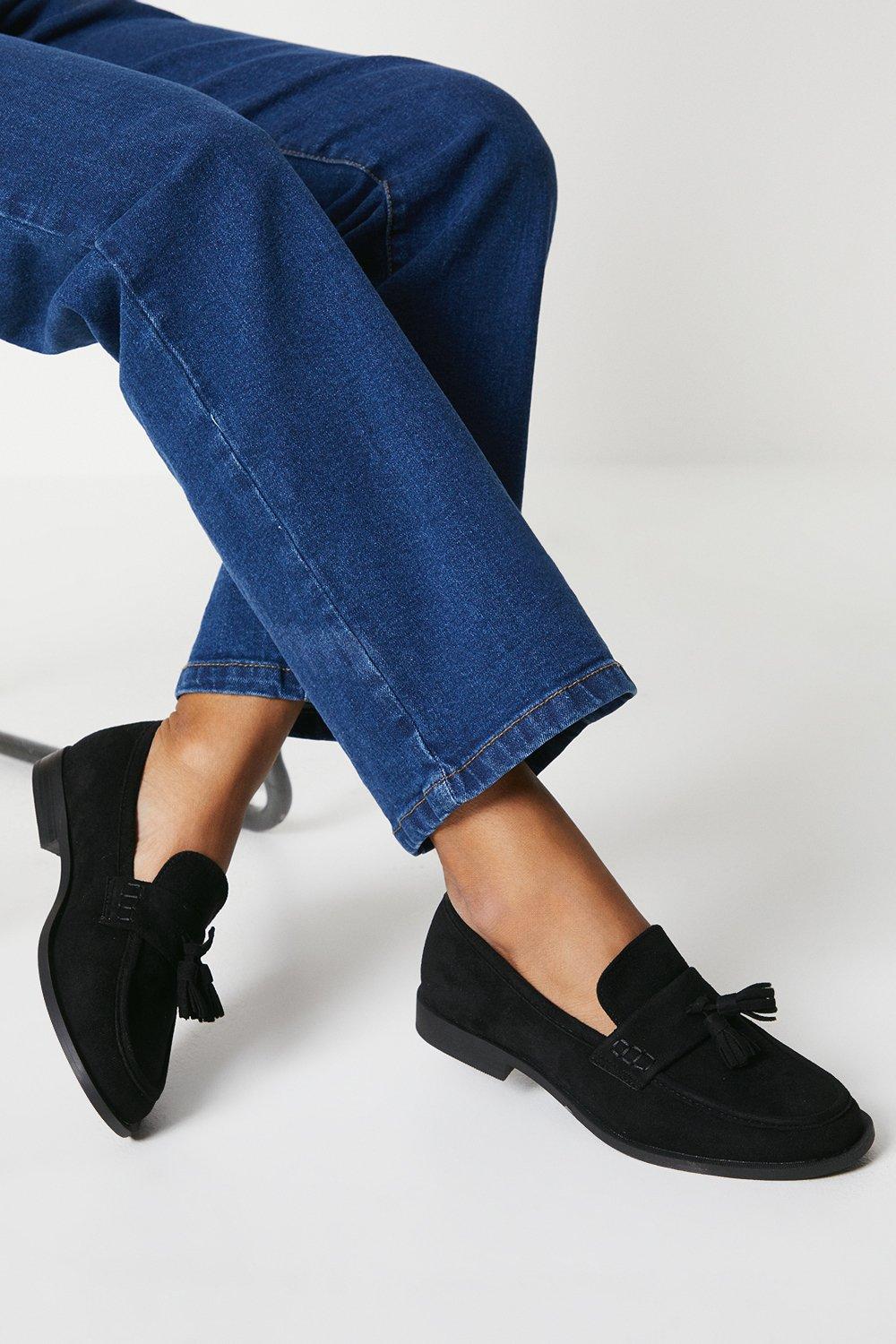 Bronte Faux-suede Tassel Loafers