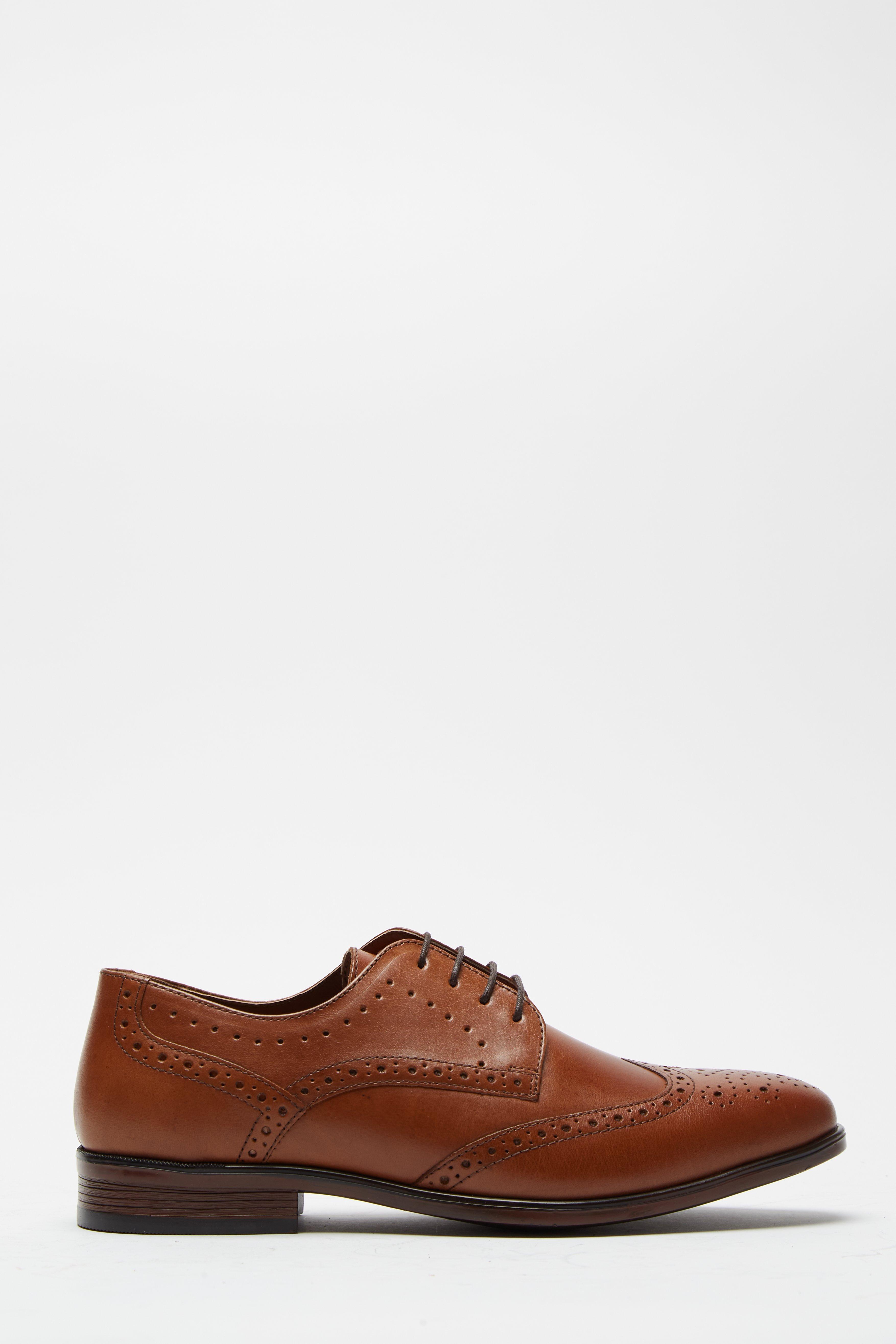 Shoes Tan Leather Brogue Shoes Burton