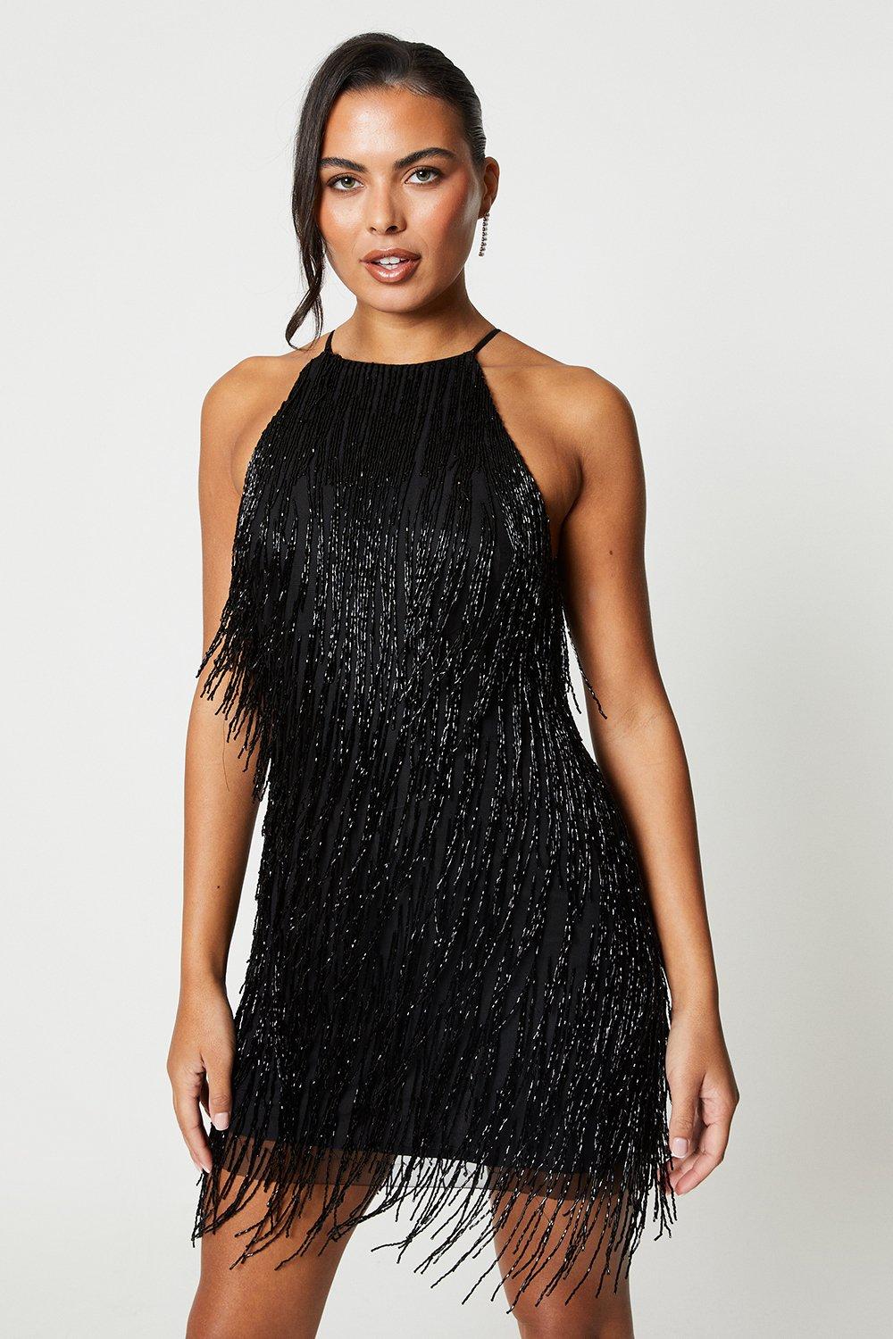 Dresses | Sophie Habboo Beaded Fringe Mini Dress | Coast