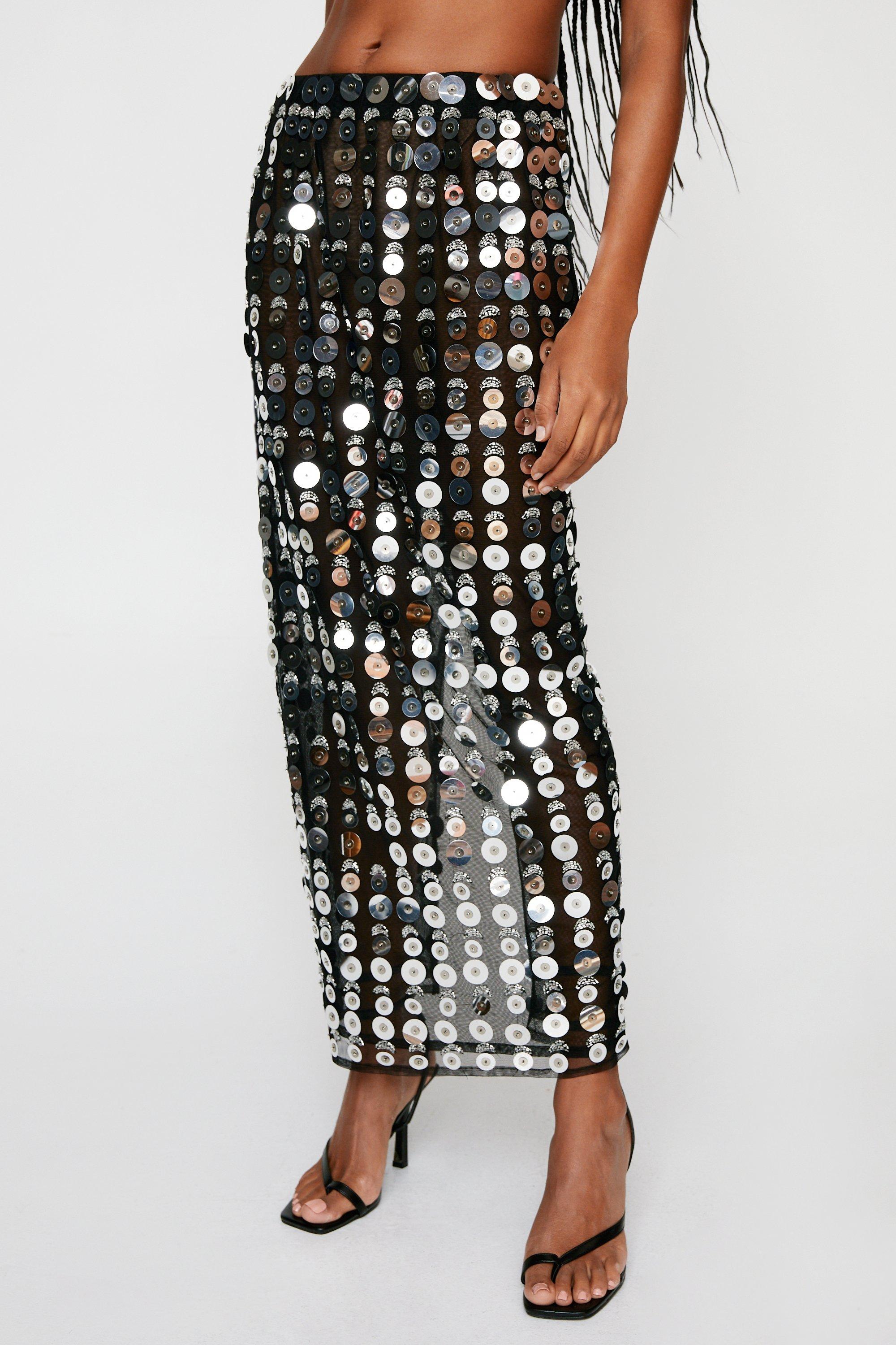 Sequin maxi 2024 skirt xl