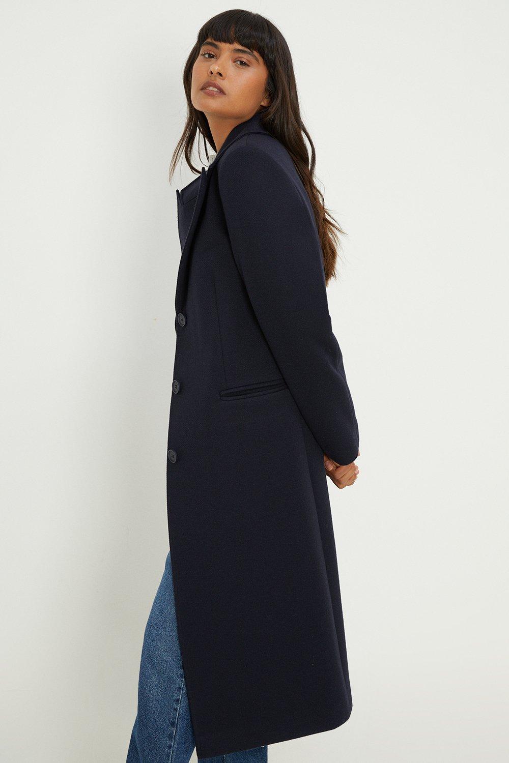Oasis crombie coat sales