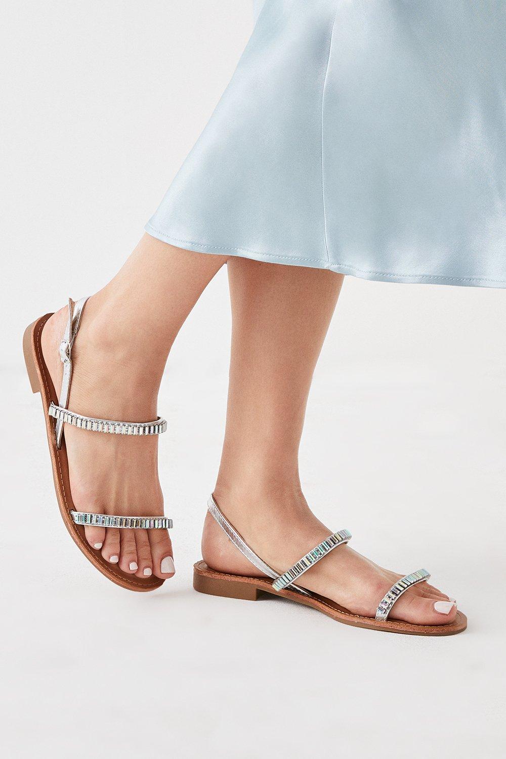 Faith silver sandals store debenhams