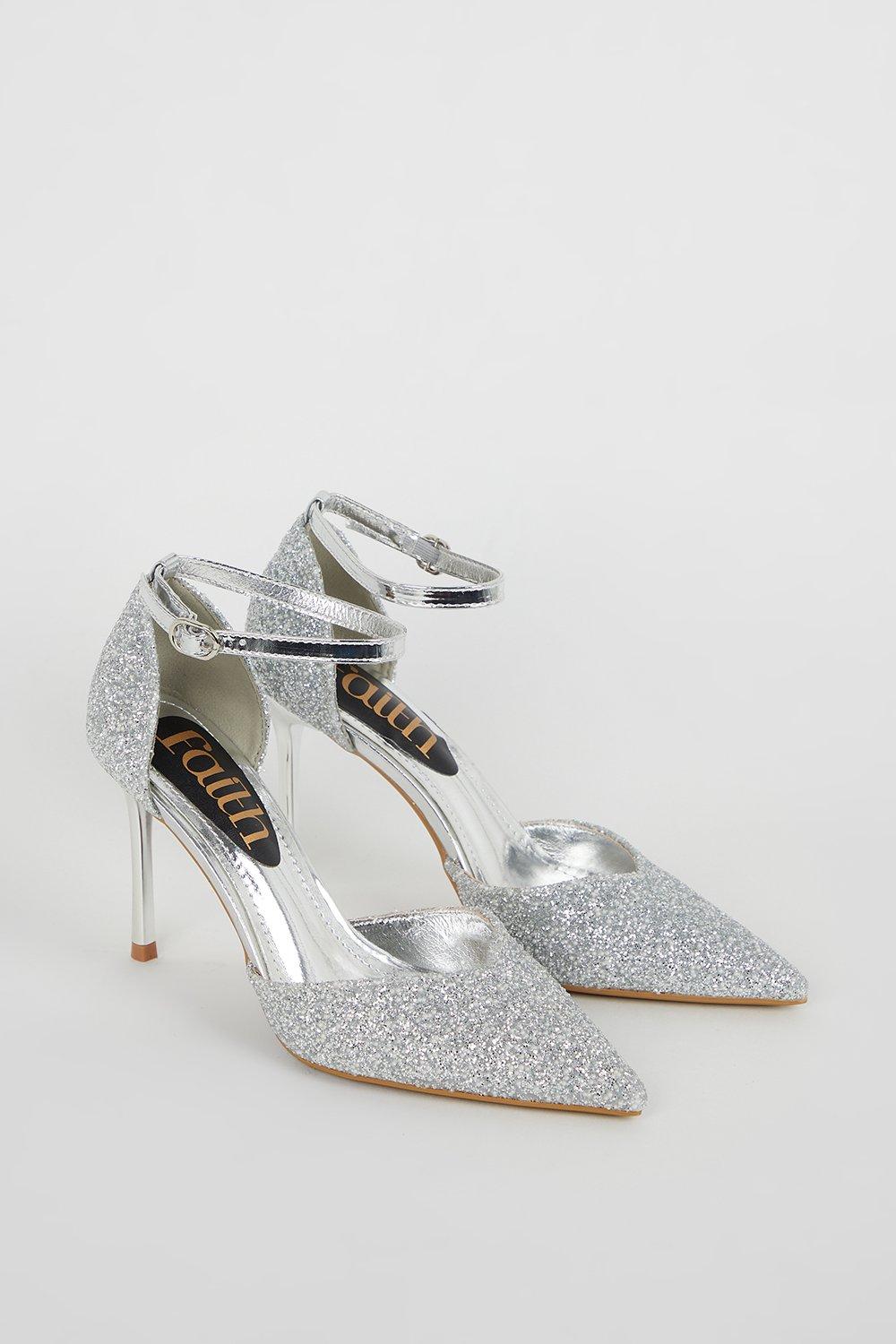 Faith silver hot sale glitter shoes