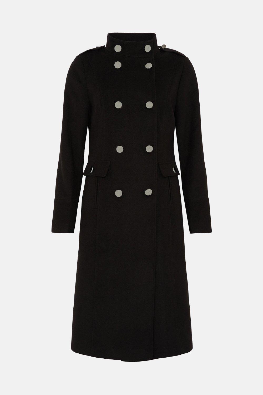 Wallis long military coat hotsell
