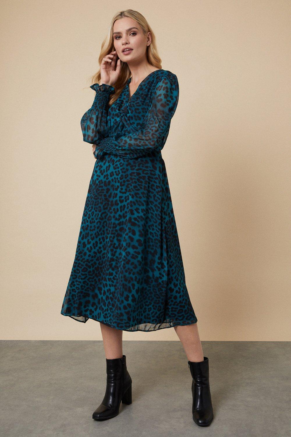 Wallis teal lace store dress