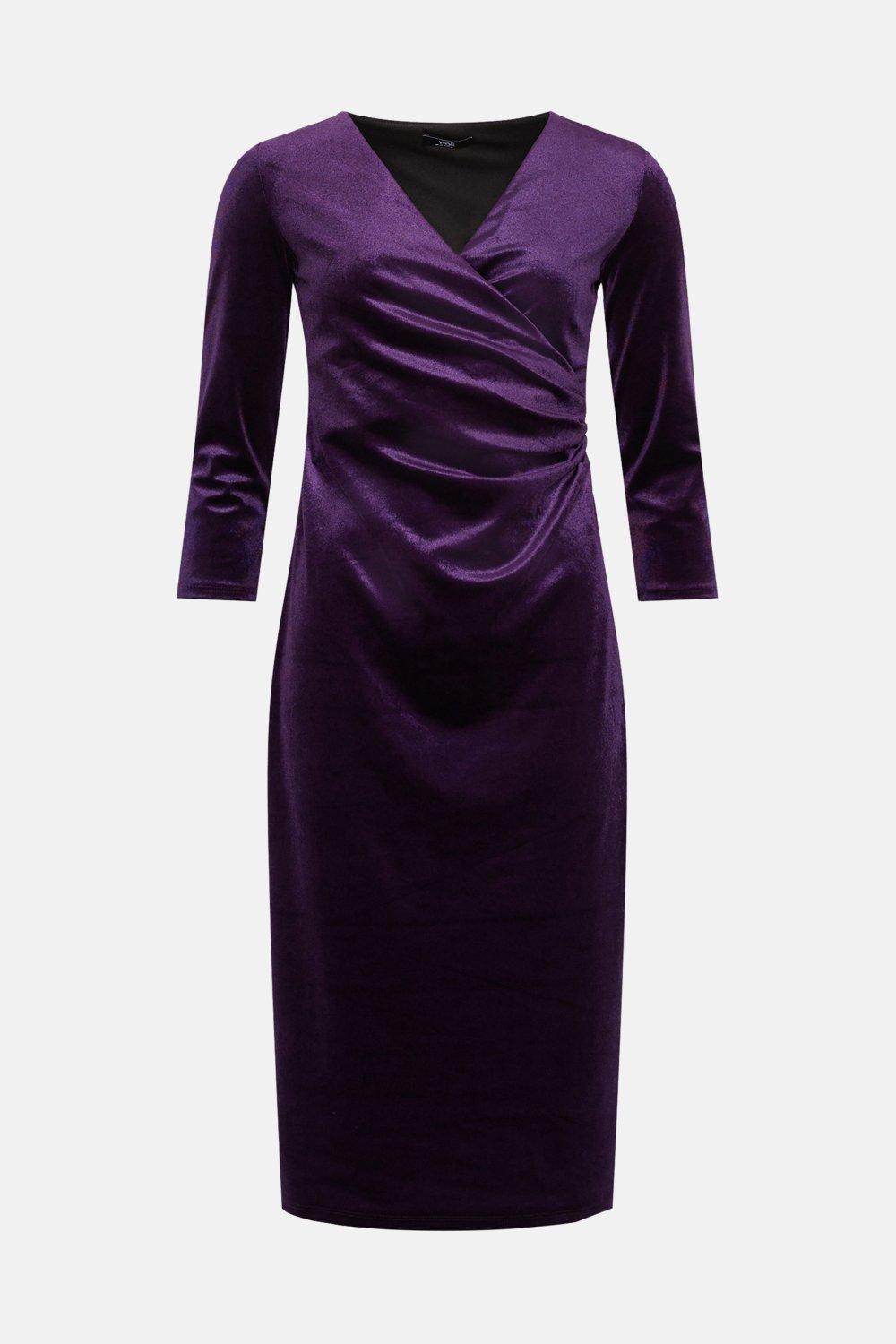 Wallis velvet best sale wrap dress