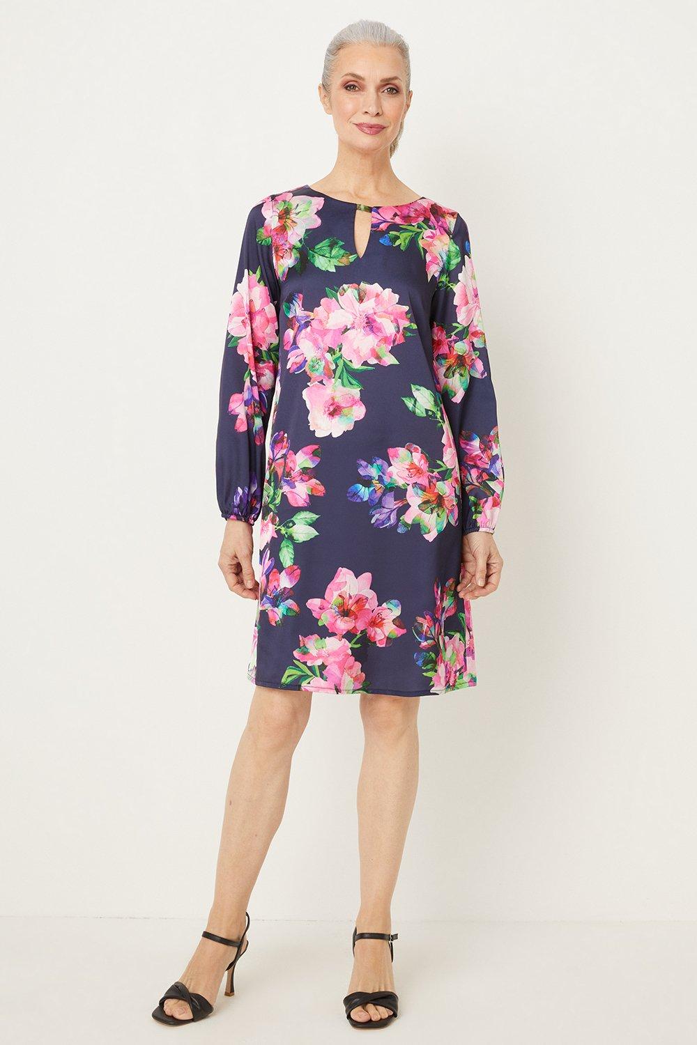 Wallis navy 2024 floral dress