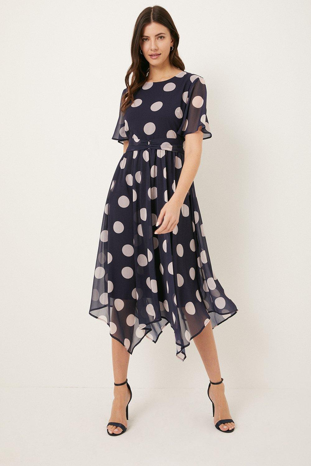 Oasis spot sale chiffon dress