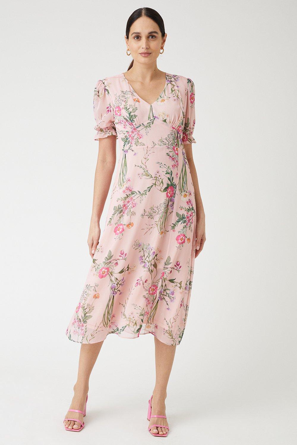 Floral tea clearance dress