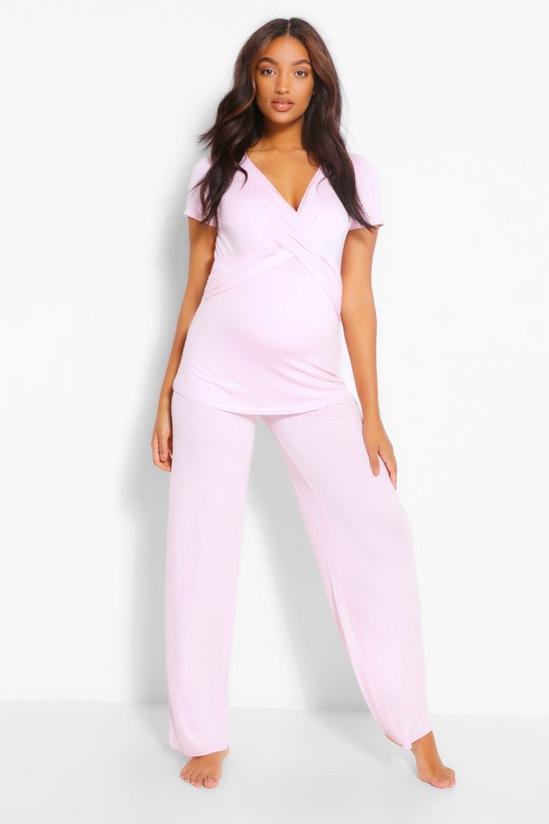 Nightwear, Maternity 2 Pack Wrap Nursing Pyjama Trouser Set