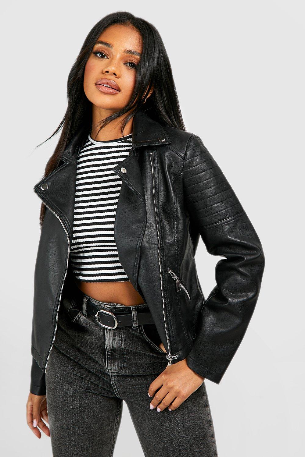 Faux hotsell leather biker