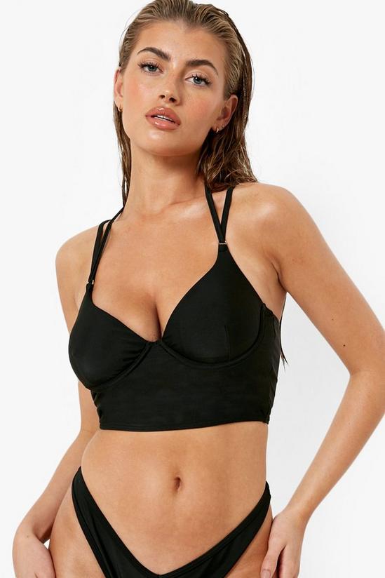 Swimwear, Fuller Bust Underwired Longline Bikini Top