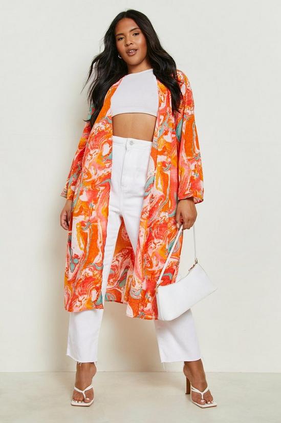 Plus Woven Kimono