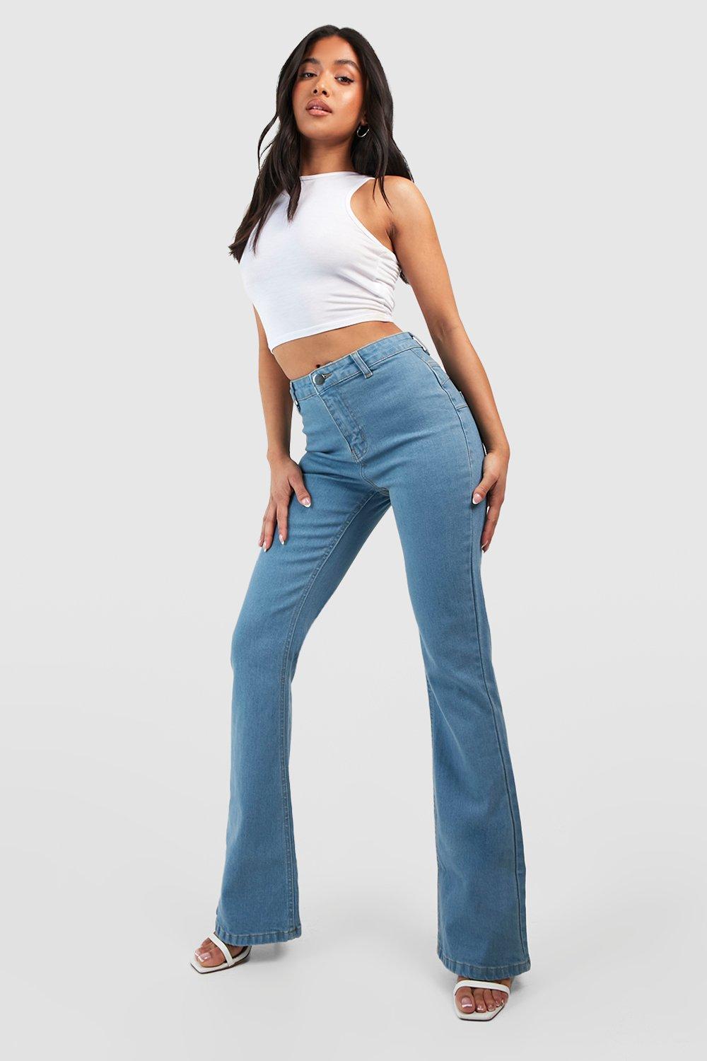 Petite Butt Shaper Stretch Flared Jeans