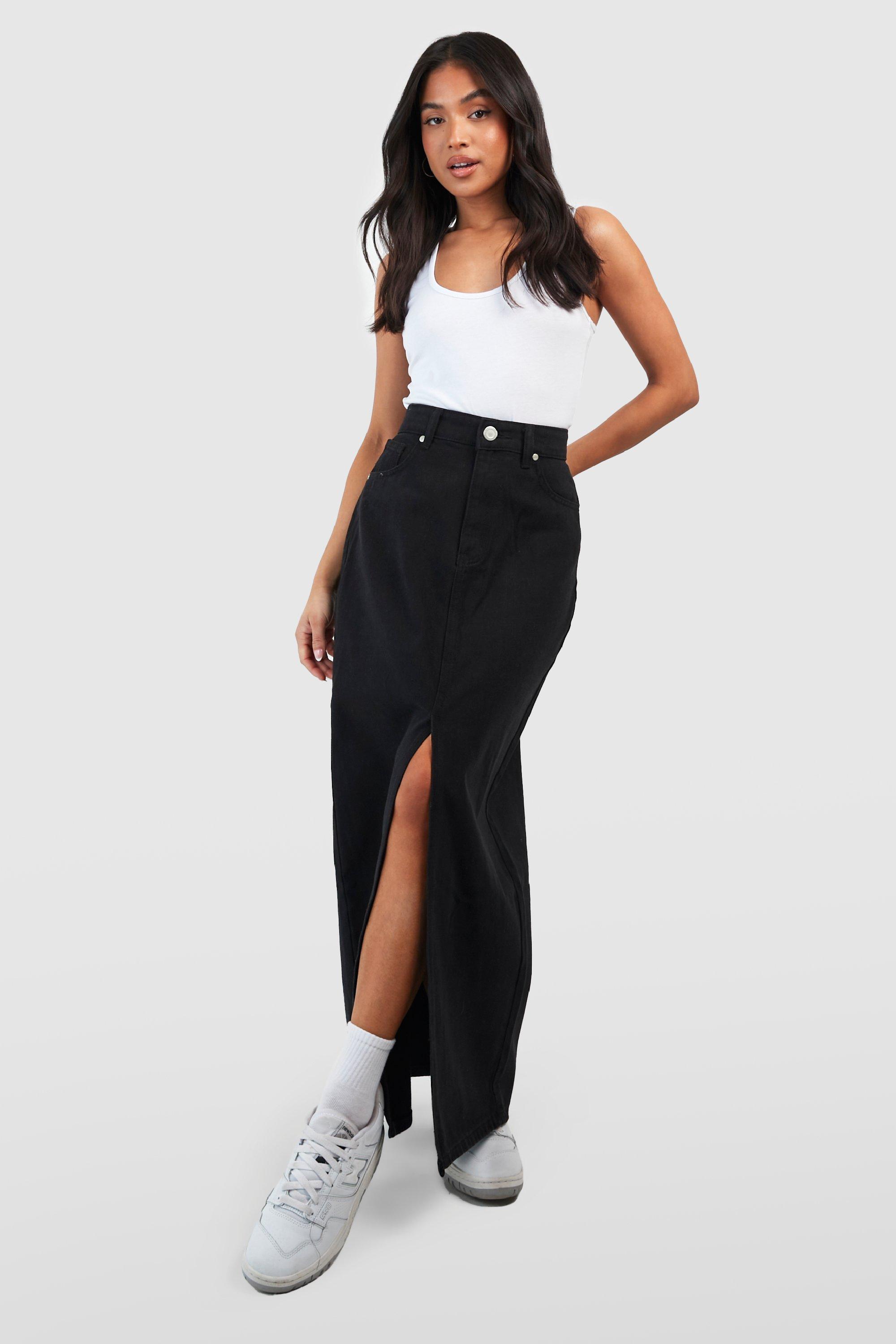 Long denim skirt petite sale