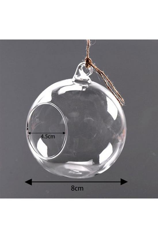 Living and Home 8cm Transparent Christmas Decoration Glass Hanging Ball Set of 6 6