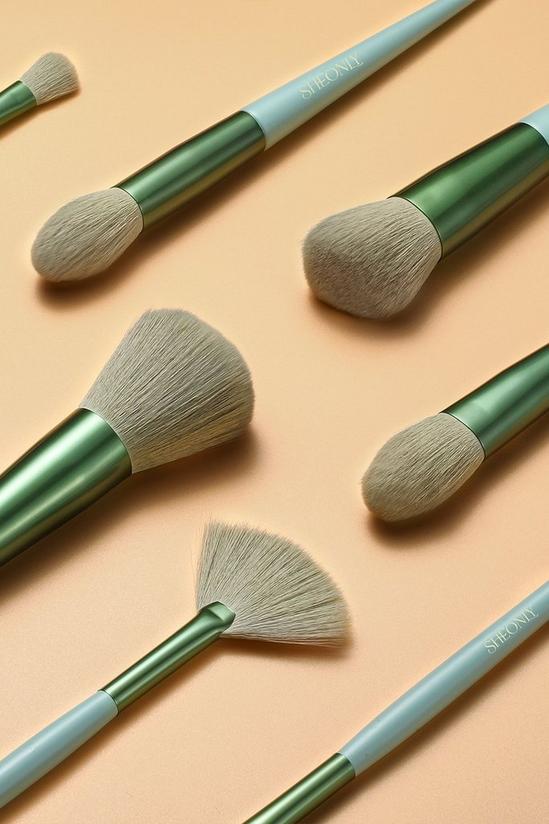 SHEONLY 14 Pcs "Sprout-Green" Professional Makeup Brush Set 4