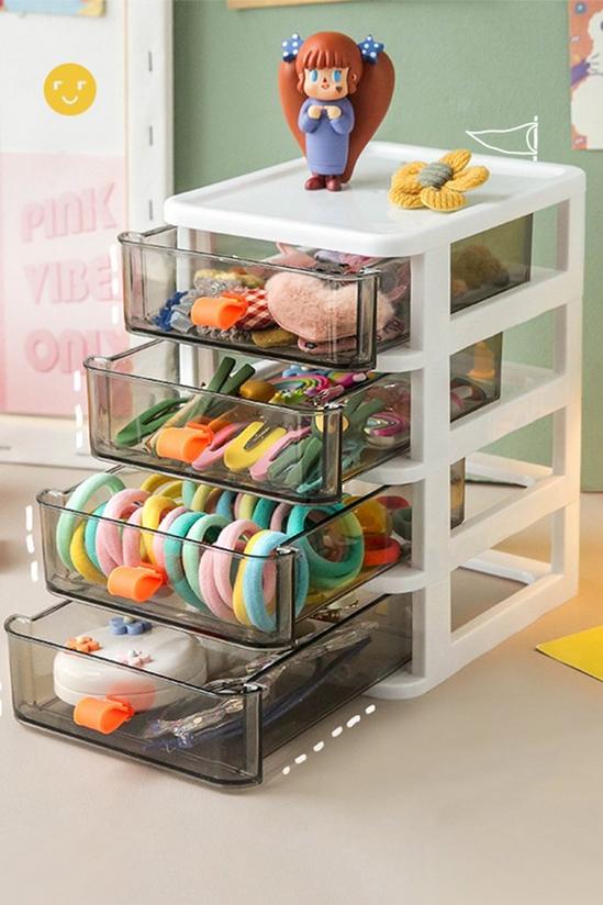 Living and Home Desktop Drawer Transparent Stationery Storage Box To Store Cosmetics Storage Box 3