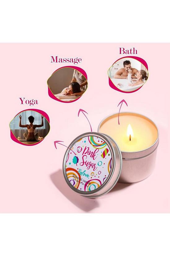 Living and Home Pink Sugar Scent Bath Set 5PC Bath Gift Basket Include Massage Oil, Bath Salt, Scented Candle, Bubble Bath, Sleep Eye Mask 5