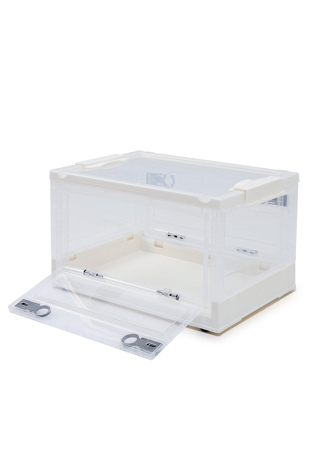 Storage | Rolling Container Foldable Plastic Storage Box With Lid ...