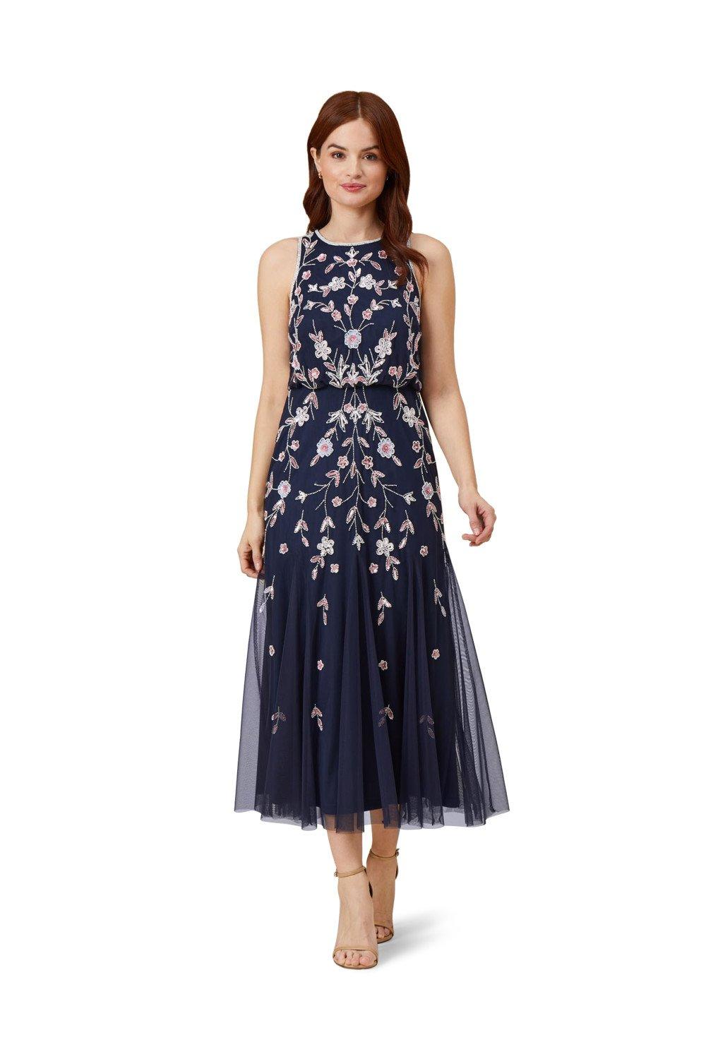 Dresses Beaded Blouson Dress Adrianna Papell