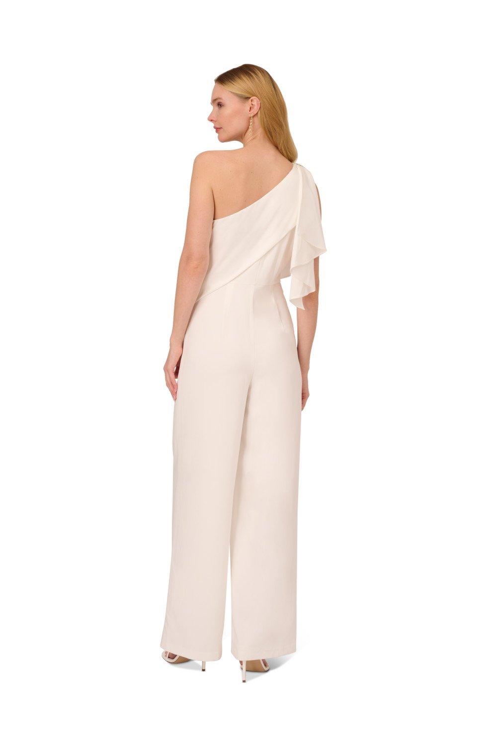 Jumpsuits Satin Crepe Draped Jumpsuit Adrianna Papell